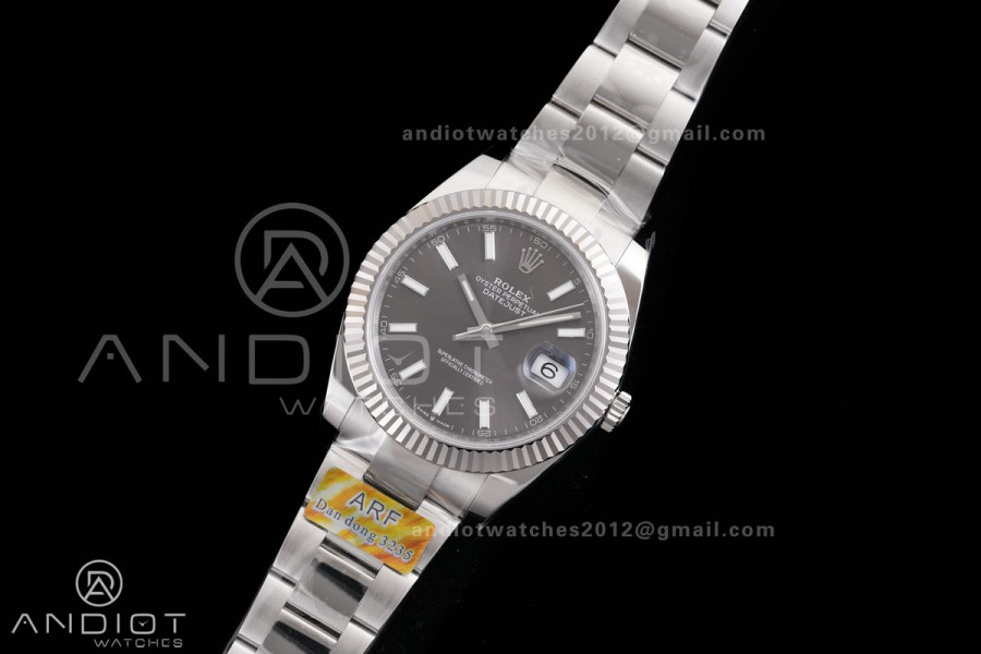 DateJust 41 126334 ARF 1:1 Best Edition 904L Steel Gray Dial on Oyster Bracelet DD3235