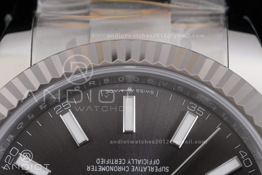 DateJust 41 126334 ARF 1:1 Best Edition 904L Steel Gray Dial on Oyster Bracelet DD3235