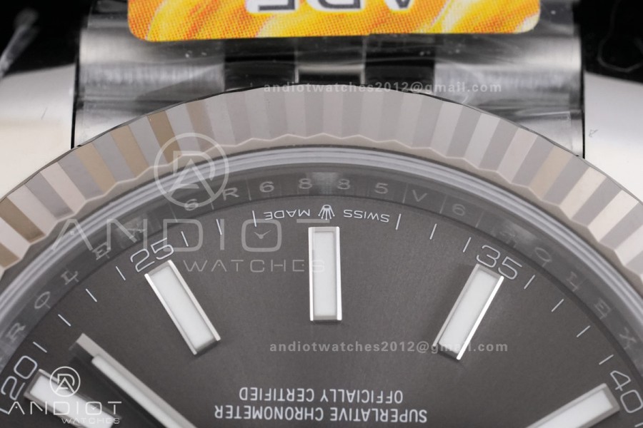 DateJust 41 126334 ARF 1:1 Best Edition 904L Steel Gray Stick Dial on Jubilee Bracelet DD3235