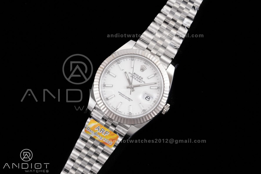 DateJust 41 126334 ARF 1:1 Best Edition 904L Steel White Stick Dial on Jubilee Bracelet DD3235