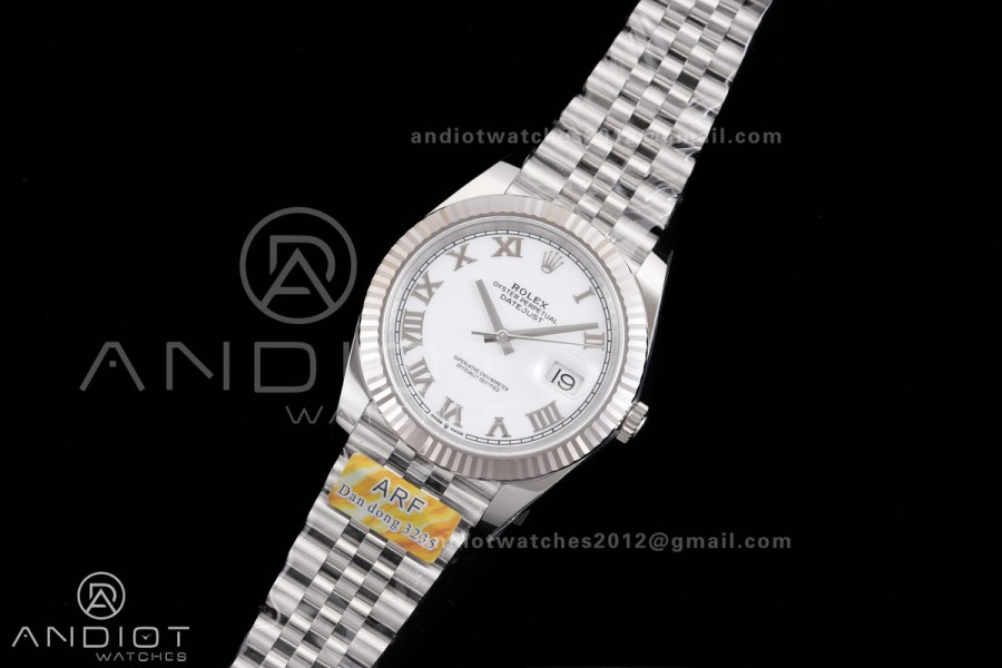 DateJust 41 126334 ARF 1:1 Best Edition 904L Steel  White Roman Dial on Jubilee Bracelet DD3235