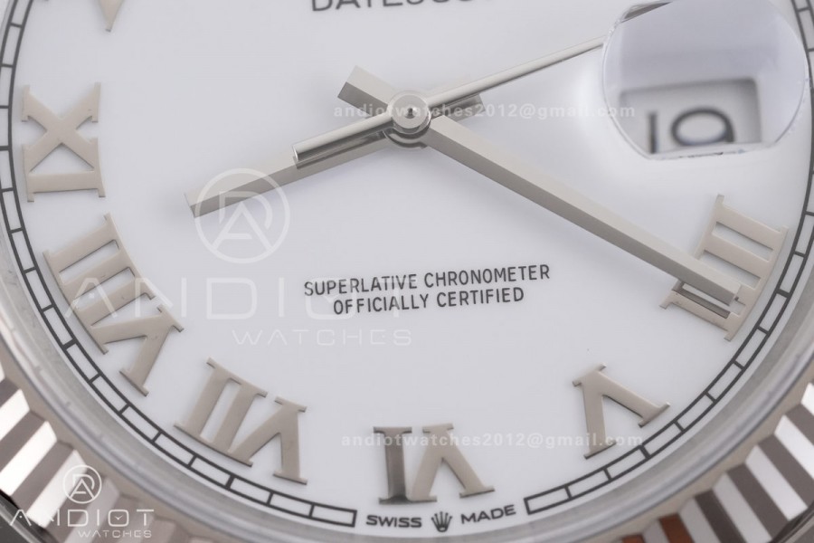 DateJust 41 126334 ARF 1:1 Best Edition 904L Steel  White Roman Dial on Jubilee Bracelet DD3235