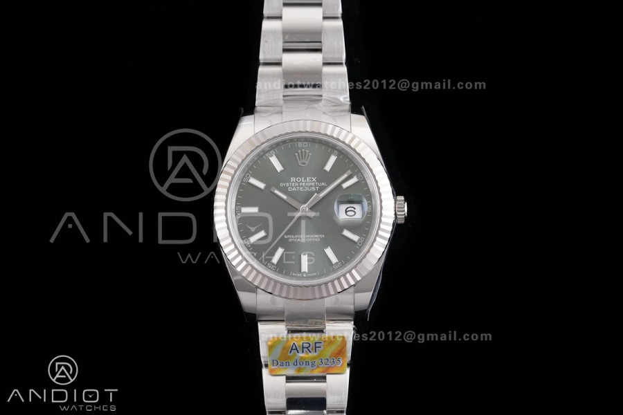 DateJust 41 126334 ARF 1:1 Best Edition 904L Steel Green Stick Dial on Oyster Bracelet DD3235
