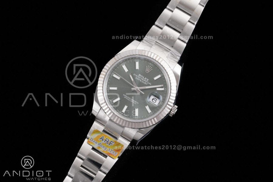 DateJust 41 126334 ARF 1:1 Best Edition 904L Steel Green Stick Dial on Oyster Bracelet DD3235