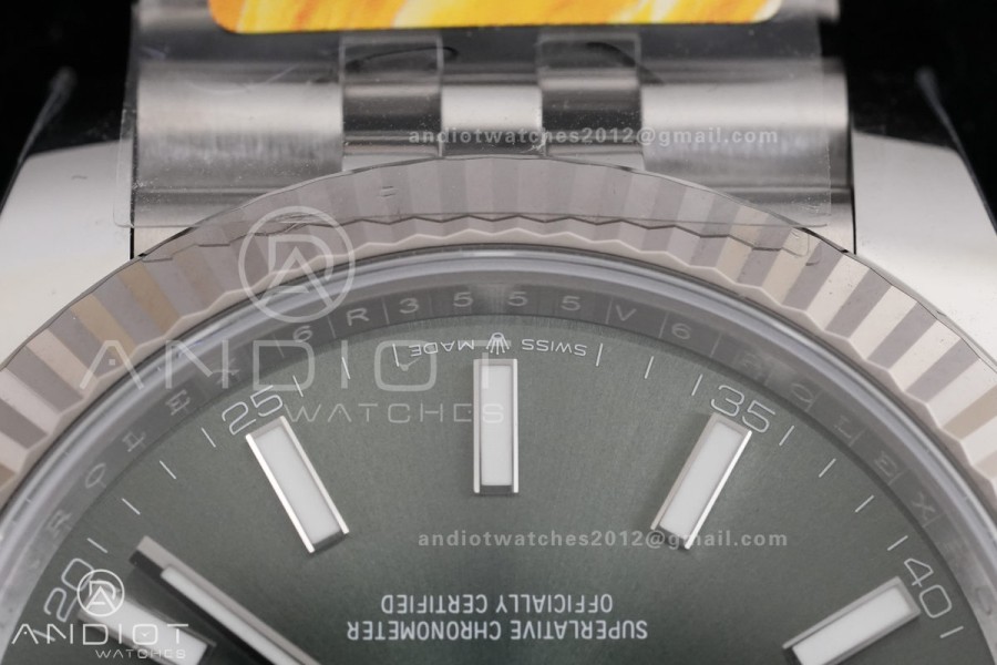 DateJust 41 126334 ARF 1:1 Best Edition 904L Steel Green Stick Dial on Jubilee Bracelet DD3235
