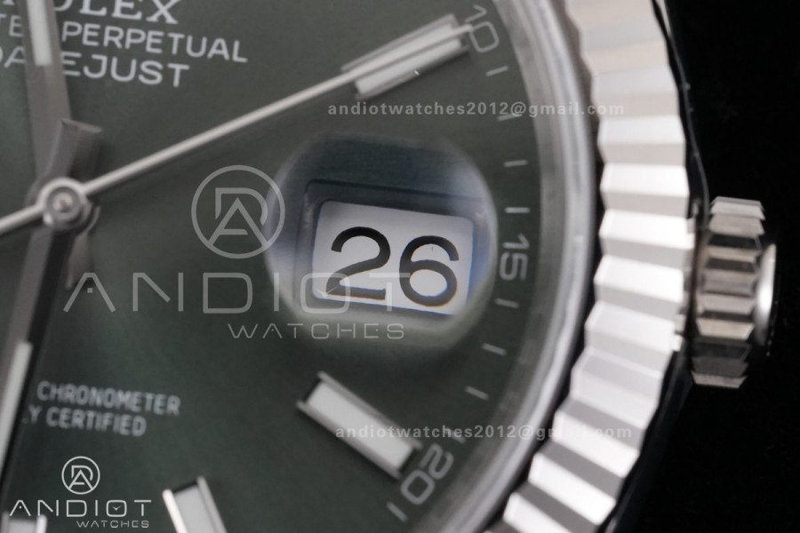 DateJust 41 126334 ARF 1:1 Best Edition 904L Steel Green Stick Dial on Jubilee Bracelet DD3235