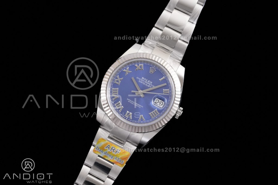 DateJust 41 126334 ARF 1:1 Best Edition 904L Steel  Blue Roman Dial on Oyster Bracelet DD3235