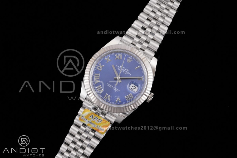 DateJust 41 126334 ARF 1:1 Best Edition 904L Steel Blue Roman Dial on Jubilee Bracelet DD3235