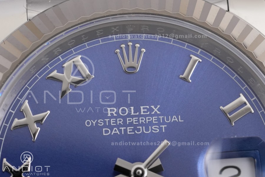 DateJust 41 126334 ARF 1:1 Best Edition 904L Steel Blue Roman Dial on Jubilee Bracelet DD3235