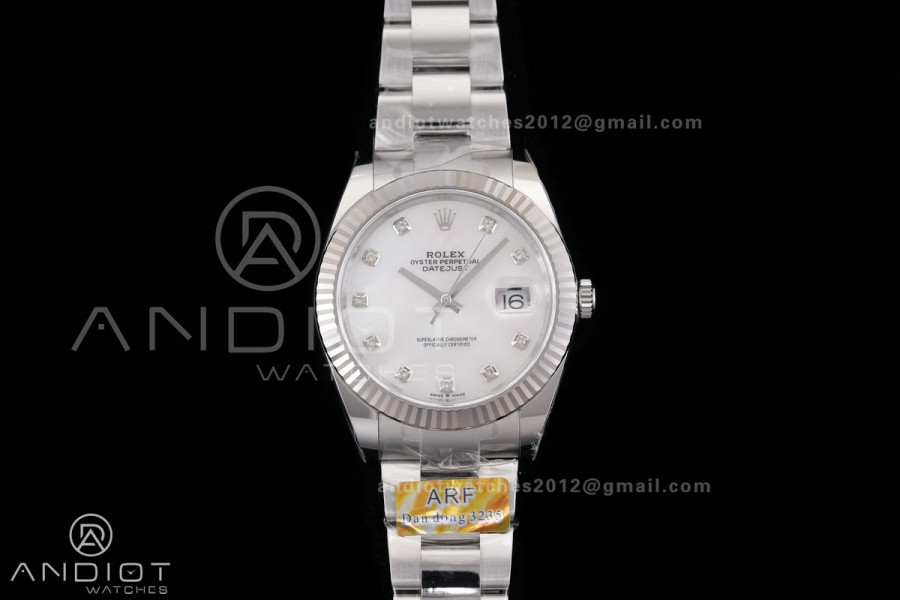 DateJust 41 126334 904L SS ARF 1:1 Best Edition White MOP Dial on Oyster Bracelet DD3235
