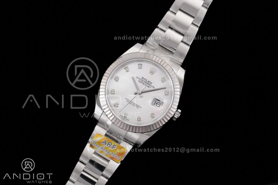 DateJust 41 126334 904L SS ARF 1:1 Best Edition White MOP Dial on Oyster Bracelet DD3235