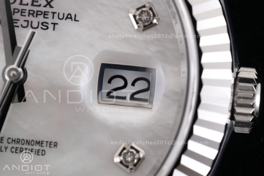 DateJust 41 126334 904L SS ARF 1:1 Best Edition White MOP Dial on Oyster Bracelet DD3235