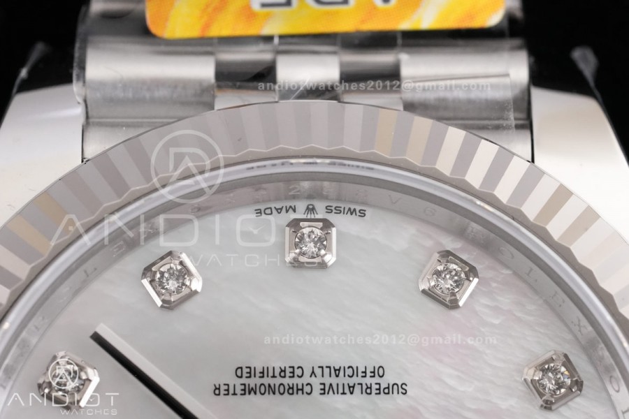 DateJust 41 126334 904L SS ARF 1:1 Best Edition White MOP Dial on Jubilee Bracelet DD3235