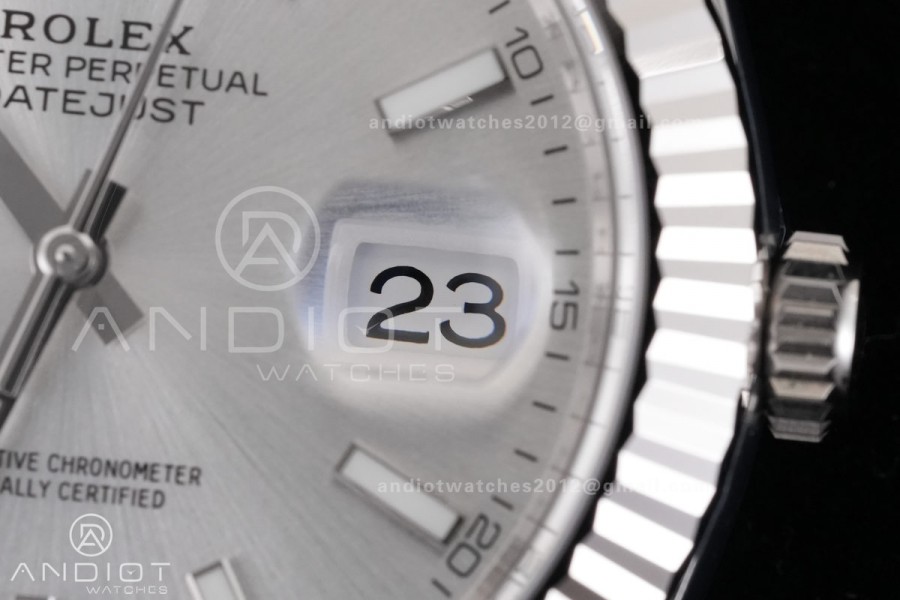 DateJust 41 126334 ARF 1:1 Best Edition 904L Steel Silver Stick Dial on Oyster Bracelet DD3235