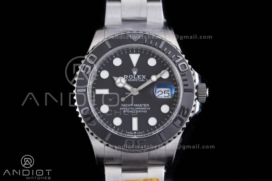 Yacht-Master 226627 Titanium ARF 1:1 Best Edition Black Dial On Titanium Bracelet DD3235