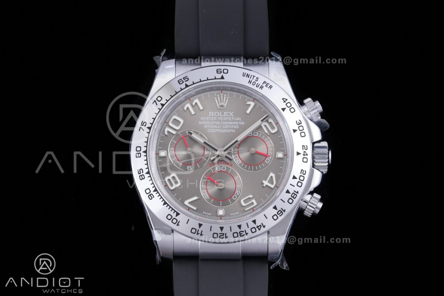Daytona 116519 QF 1:1 Best Edition Gray Numeral Dial on Oysterflex Strap SH4130 V3 (Gain Weight)
