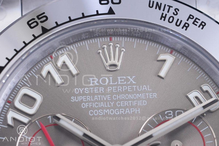 Daytona 116519 QF 1:1 Best Edition Gray Numeral Dial on Oysterflex Strap SH4130 V3 (Gain Weight)