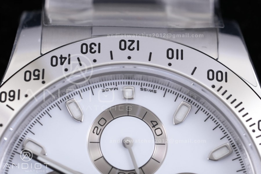 Daytona 116520 VSF 1:1 Best Edition 904L SS Case and Bracelet White Dial DD4130