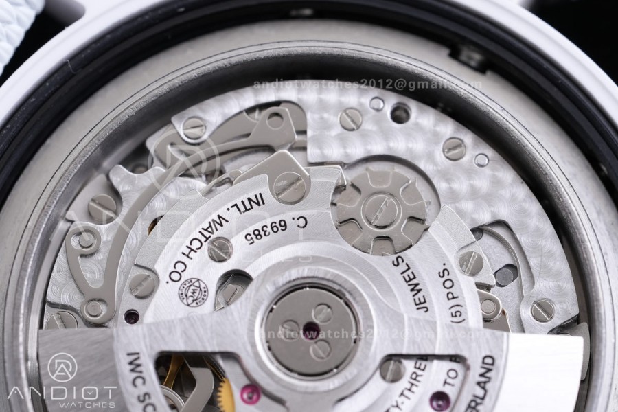 Pilot Chrono IW389105 White Ceramic “Lake Tahoe” APSF 1:1 Best Edition on White Rubber Strap DD69385 Super Clone