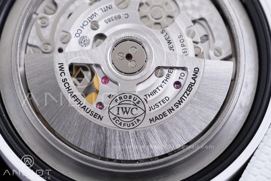 Pilot Chrono IW389105 White Ceramic “Lake Tahoe” APSF 1:1 Best Edition on White Rubber Strap DD69385 Super Clone