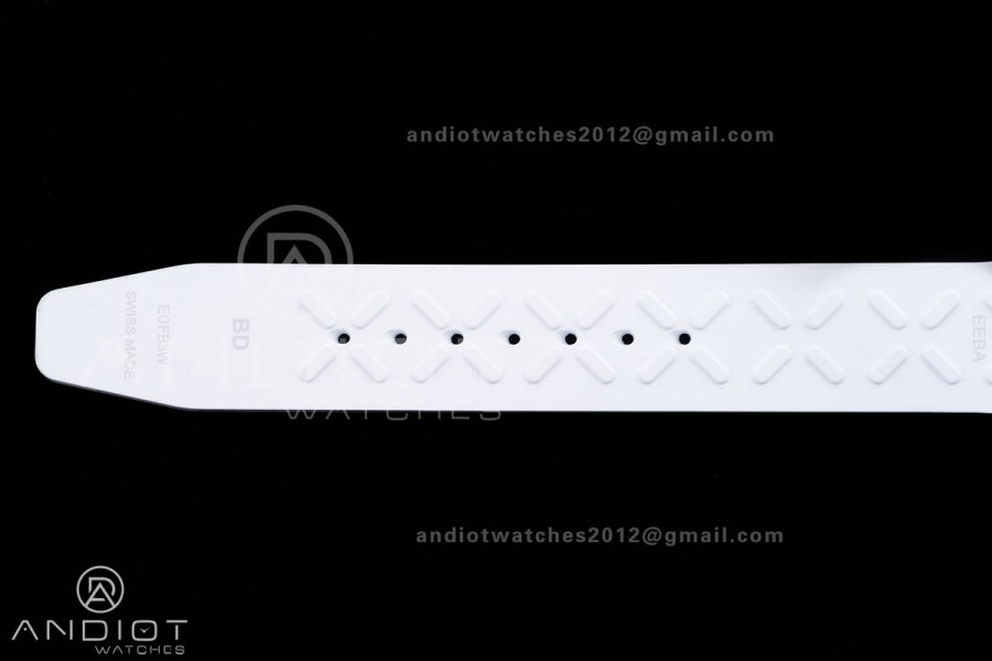 Pilot Chrono IW389105 White Ceramic “Lake Tahoe” APSF 1:1 Best Edition on White Rubber Strap DD69385 Super Clone