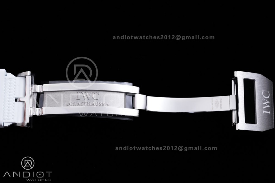 Pilot Chrono IW389105 White Ceramic “Lake Tahoe” APSF 1:1 Best Edition on White Rubber Strap DD69385 Super Clone