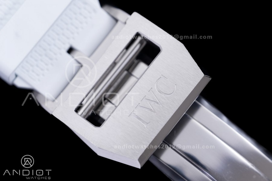 Pilot Chrono IW389105 White Ceramic “Lake Tahoe” APSF 1:1 Best Edition on White Rubber Strap DD69385 Super Clone