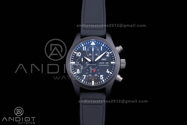 Pilot's Watch Chrono 41 IW389401 TOP GUN Black Cer...