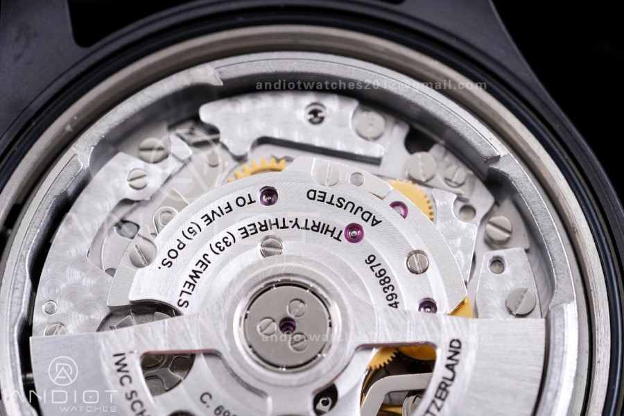 Pilot's Watch Chrono 41 IW389401 TOP GUN Black Ceramic APSF 1:1 Best Edition on Black Rubber Strap DD69385 Super Clone