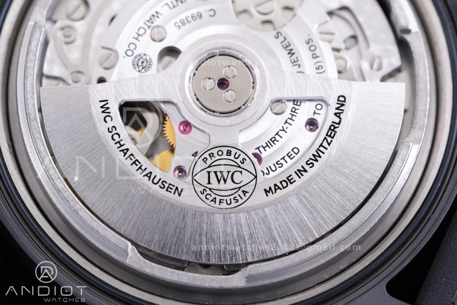 Pilot's Watch Chrono 41 IW389401 TOP GUN Black Ceramic APSF 1:1 Best Edition on Black Rubber Strap DD69385 Super Clone