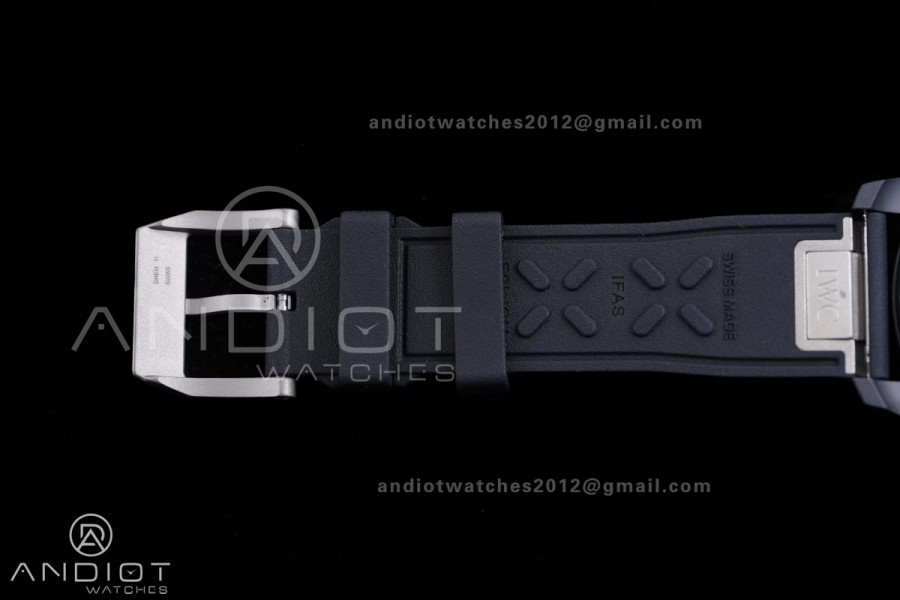 Pilot's Watch Chrono 41 IW389401 TOP GUN Black Ceramic APSF 1:1 Best Edition on Black Rubber Strap DD69385 Super Clone