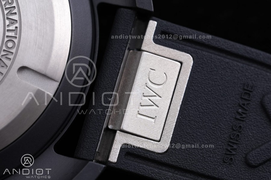 Pilot's Watch Chrono 41 IW389401 TOP GUN Black Ceramic APSF 1:1 Best Edition on Black Rubber Strap DD69385 Super Clone