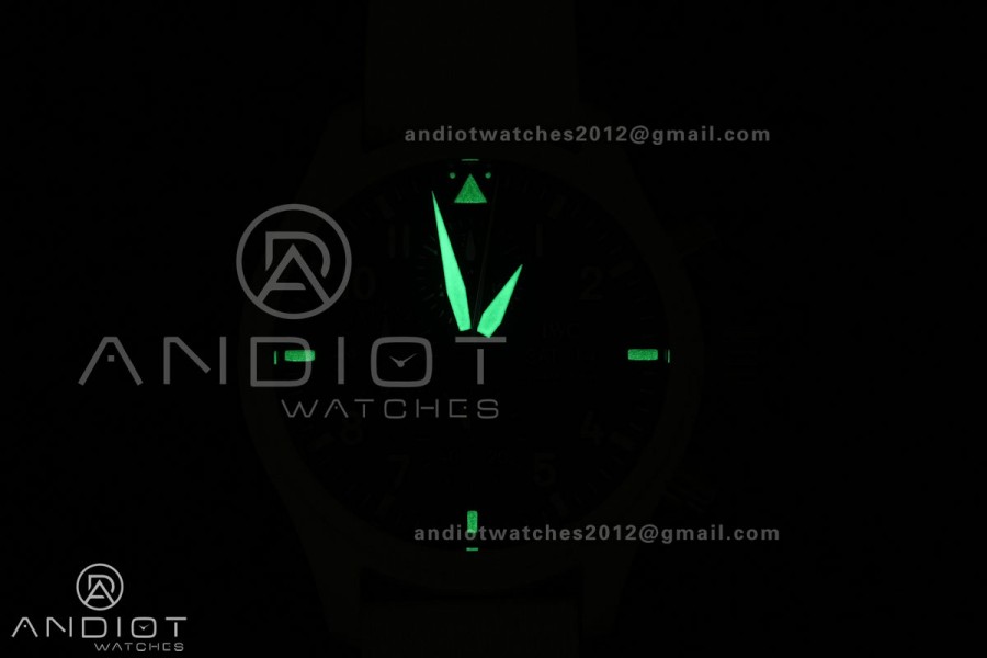 Pilot's Watch Chrono 41 IW389401 TOP GUN Black Ceramic APSF 1:1 Best Edition on Black Rubber Strap DD69385 Super Clone