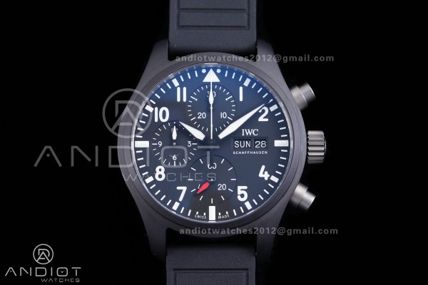 Pilot's Watch Chrono 41 IW389401 TOP GUN Black Cer...