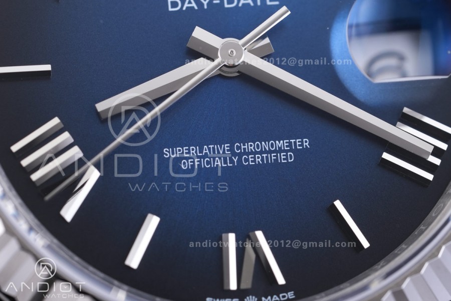 Day Date 228239 40mm Gain Weight V2 VSF 1:1 Best Edition Blue Ombre Dial Roman Marker On President Bracelet DD3255