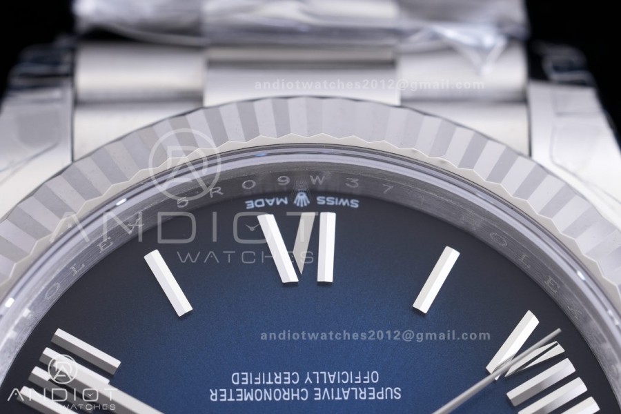 Day Date 228239 40mm Gain Weight V2 VSF 1:1 Best Edition Blue Ombre Dial Roman Marker On President Bracelet DD3255