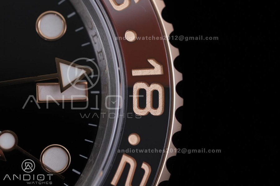 GMT-Master II 126711 CHNR Gain Weight VSF 1:1 Root Beer Best Edition Black Dial On SS/RG Oyster Bracelet Super Clone DD3285