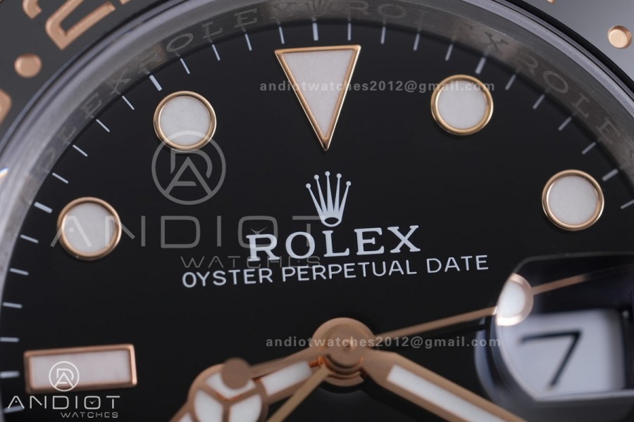 GMT-Master II 126711 CHNR Gain Weight VSF 1:1 Root Beer Best Edition Black Dial On SS/RG Oyster Bracelet Super Clone DD3285