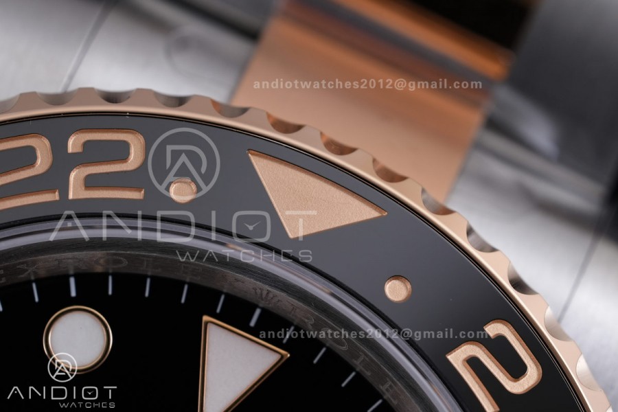 GMT-Master II 126711 CHNR Gain Weight VSF 1:1 Root Beer Best Edition Black Dial On SS/RG Oyster Bracelet Super Clone DD3285