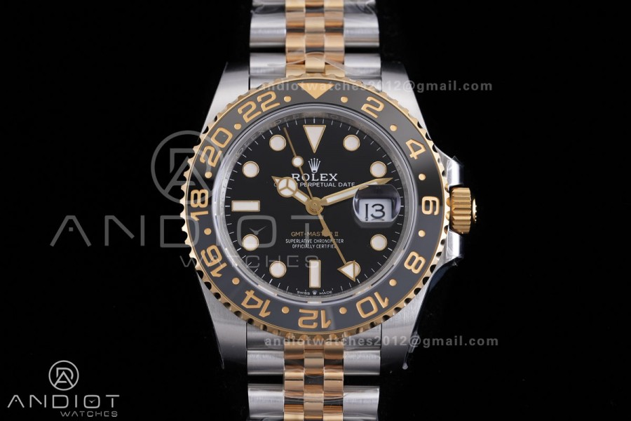GMT-Master II 126713 GRNR Gain Weight VSF 1:1 Zombie Best Edition Black Dial On SS/YG Jubilee Bracelet Super Clone DD3285