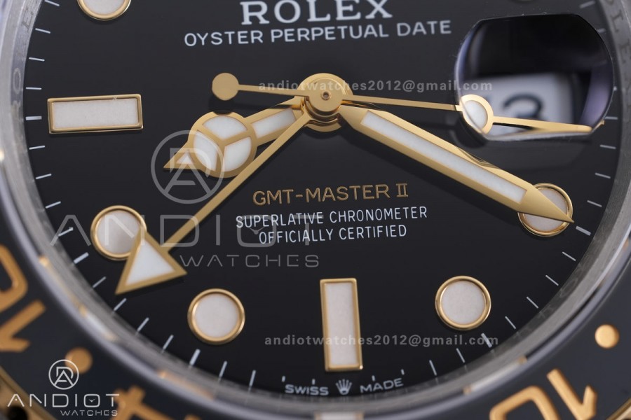 GMT-Master II 126713 GRNR Gain Weight VSF 1:1 Zombie Best Edition Black Dial On SS/YG Jubilee Bracelet Super Clone DD3285
