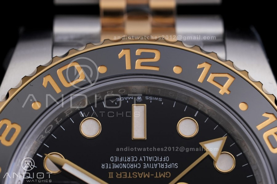 GMT-Master II 126713 GRNR Gain Weight VSF 1:1 Zombie Best Edition Black Dial On SS/YG Jubilee Bracelet Super Clone DD3285