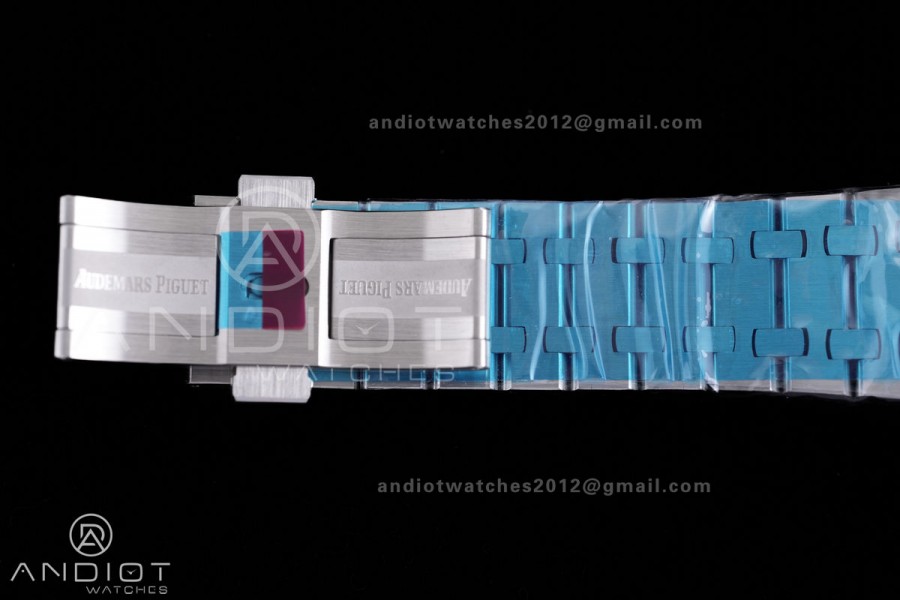 Royal Oak 15500 SS VSF 1:1 Best Edition Blue Dial on SS Bracelet DD4302 Super Clone