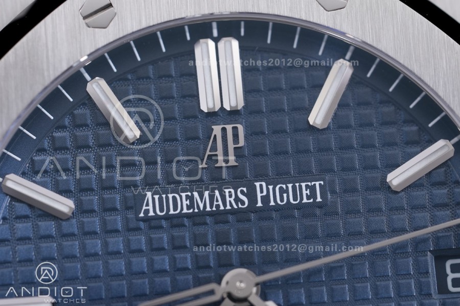 Royal Oak 15500 SS VSF 1:1 Best Edition Blue Dial on SS Bracelet DD4302 Super Clone