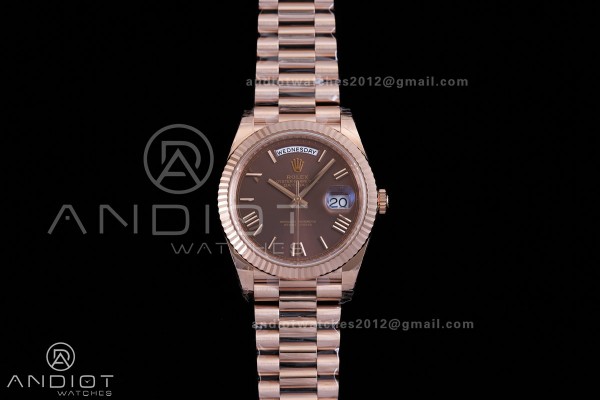 DayDate 40 228235 VSF 1:1 Best Edition Brown Roman...