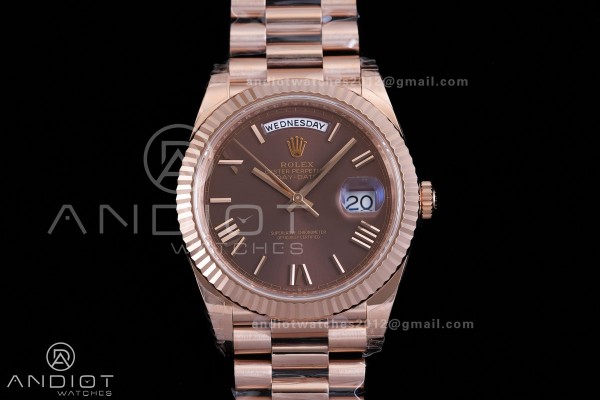 DayDate 40 228235 VSF 1:1 Best Edition Brown Roman...
