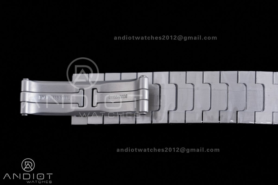 Santos WSSA0082 27x34mm AF 1:1 Best Edition Silver Dial On SS SmartLinks Bracelet Ronda Quartz