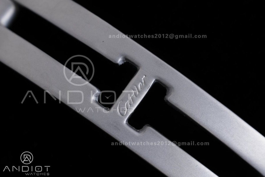 Santos WSSA0082 27x34mm AF 1:1 Best Edition Silver Dial On SS SmartLinks Bracelet Ronda Quartz