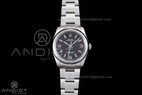 Oyster Perpetual 36 116000 KRF 1:1 Best Edition 904L Steel Black Dial Pink Lume on SS Bracelet SH3130