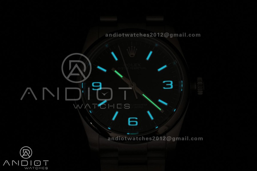 Oyster Perpetual 36 116000 KRF 1:1 Best Edition 904L Steel Black Dial Pink Lume on SS Bracelet SH3130